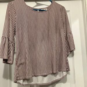 Maroon striped top